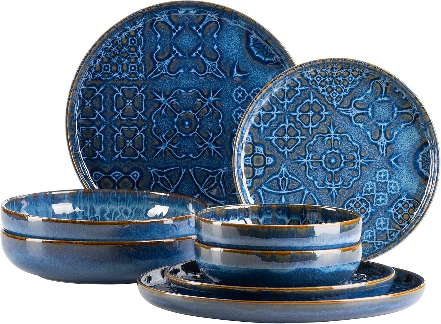 MÄSER 934063 Řada dlaždic Moderní vintage sada nádobí pro 2 s maurským designem Sady nádobí Naty Shop Blue Scandi-Form