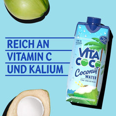 Vita Coco Pure Coconut Water 12 X 330 ml, přírodní hydratační krém s elektrolyty, bezlepkový, plný vitamínu C a draslíku Nealkoholické nápoje Naty Shop