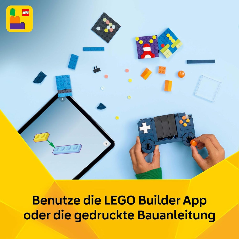 Retro herní konzole LEGO Creator 3v1 – promění se v arkádový automat nebo počítač s klávesnicí a myší – nápad na dárek pro hráče a chlapce a dívky od 8 let – 31380