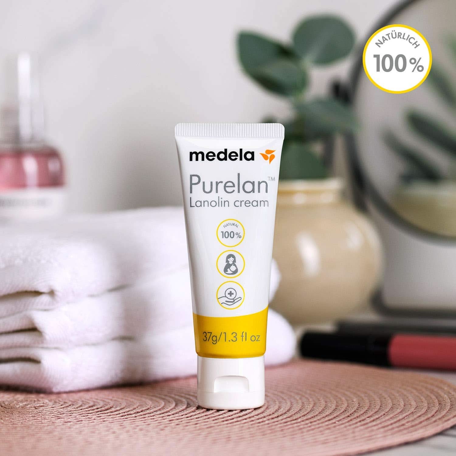 Medela Purelan 37 G Lanolincreme – Schnelle Hilfe Bei Beanspruchten Brustwarzen Und Trockener Haut – 100 % přírodní, hypoalergenní, Dermatologisch Getestet Und Frei Von Duftstoffen Příslušenství Jídlo a kojení Bebe Naty Shop