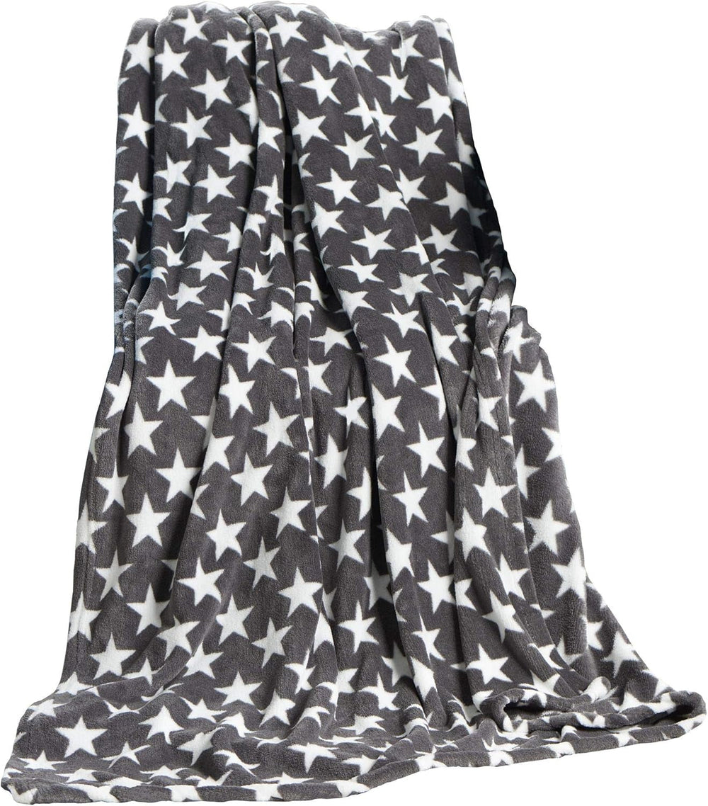 Nadýchaná deka Celinatex 150 X 200 Cm Bordeaux deka pohovka pohovka měkká deka stars Microfibre Fleece Oeko-Tex Moonlight Postele a přikrývky Besuche den CelinaTex-Store Grey stars 150 X 200 Cm