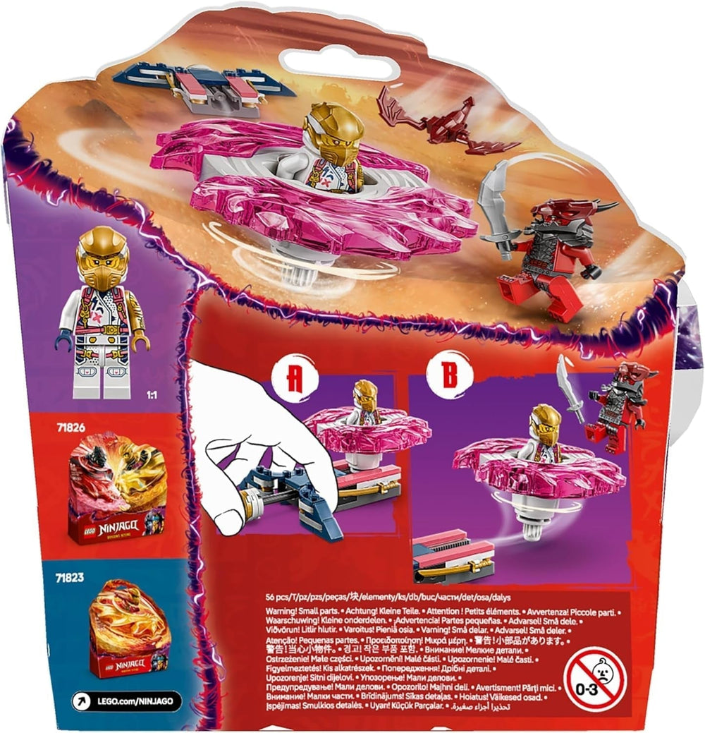 LEGO NINJAGO Sora's Dragon Spinjitzu Spinner - Akční Ninja hračka se 2 minifigurkami - Malá herní sada pro děti - Tip na dárek pro chlapce a dívky 6 let 71824 Stavebnice Besuche den LEGO-Store