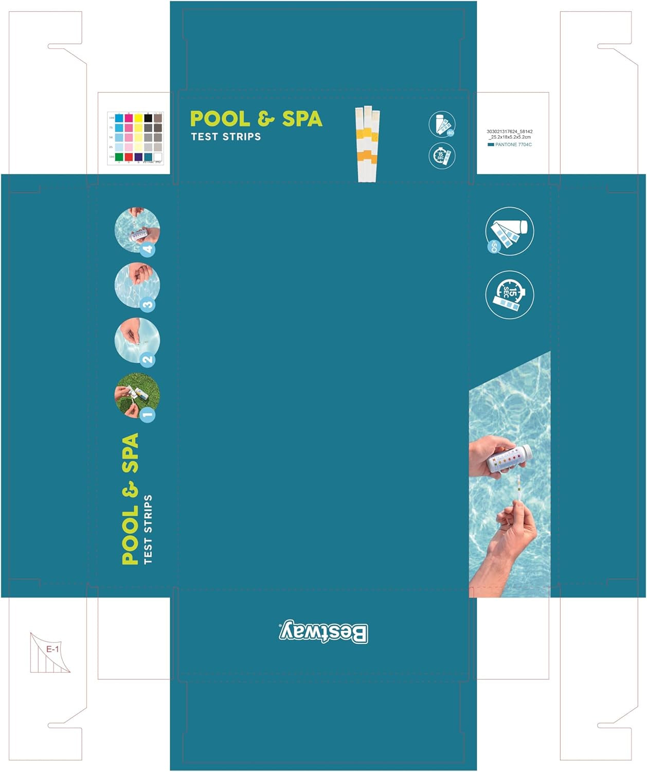 Testovací proužky Bestway 3 v 1, 50 kusů