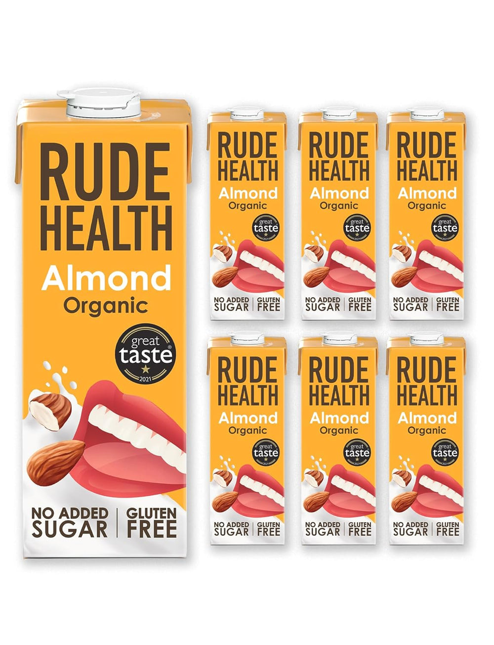 Rude Health 6 x 1 litr Bio-kešu-drink, 100% přírodní Bio-Getränk, glutenfrei, ungesüßt, preisgekrönt, gesund & vegan, 100% recyklované balení