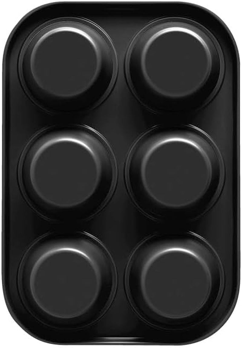 , Forma na 6 muffinů 18,5x27cm, černá Formy a plechy na pečení Naty Shop