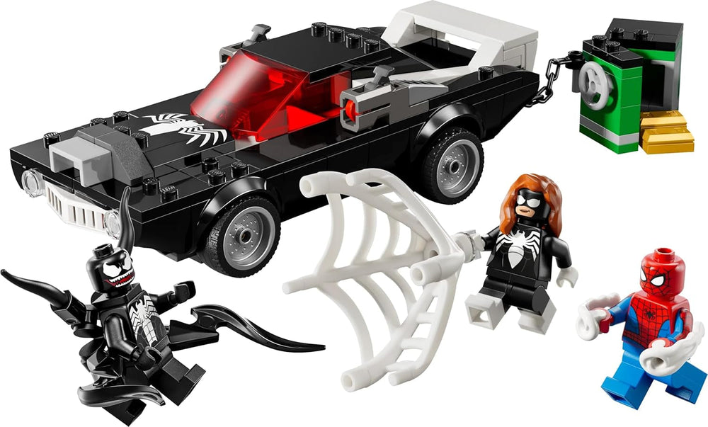LEGO Marvel Spider-Man Mech vs. Venom Muscle Car – Autíčko se 3 minifigurkami superhrdinů – Model auta se střílečkami – Dárek pro chlapce a dívky ve věku 7+ 76309 Stavebnice Besuche den LEGO-Store