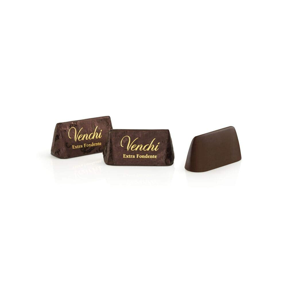 Praline de ciocolata neagra, fara gluten, Extra Venchi Gianduiotti la pachet vrac 1 Kg Bomboane de Ciocolata Naty Shop