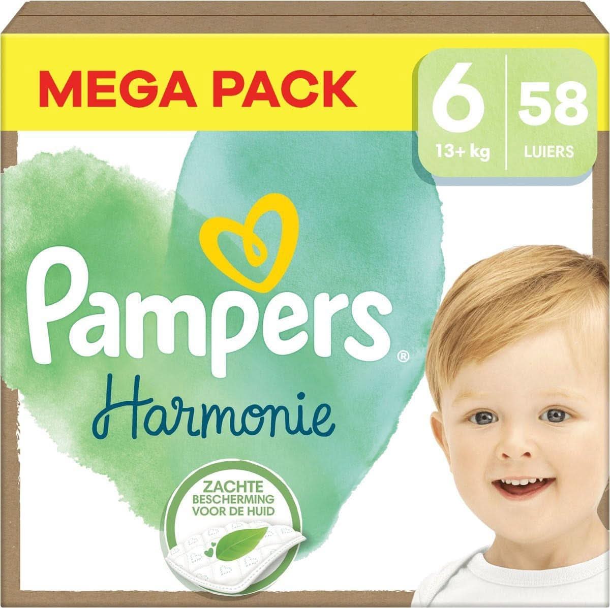 Plenky Pampers Harmonie, vel. 6, plenky 58, 13 kg+, měkká ochrana pokožky a 100% savost Mother and Child Naty Shop