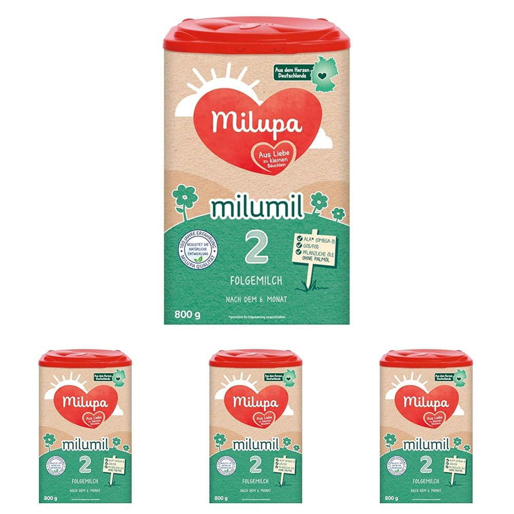 Milupa Milumil Pre, Sušené mléko pro kojence - S důležitými živinami a bez palmového oleje - 800 g Naty Shop 4 x 800 gramů Milumil 2