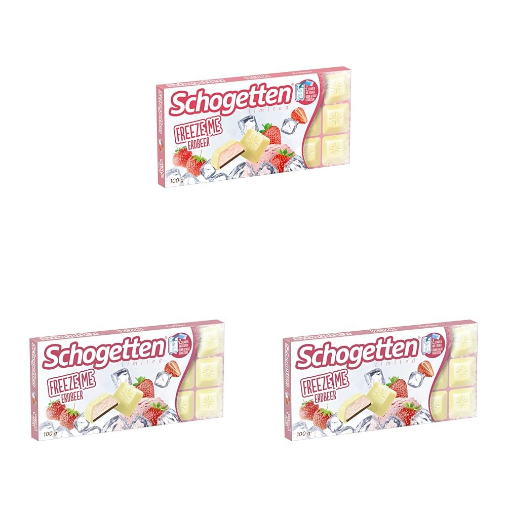 Schogetten Freeze Me Strawberry Limitovaná edice - Studená čokoládová zmrzlina s intenzivní jahodovou příchutí