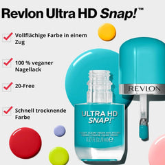 Revlon Ultra HD SNAP! Lak na nehty, lesklá barva na nehty, 100% veganské složení, není vyžadován žádný základní nebo krycí lak, 033 uzemněný, 8 ml