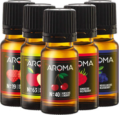 Myarom | Sada: Forest & Meadow - Čistá přírodní příchuť s příchutí ovoce a příchutí ovoce (5 x 10 ml) | Sladidla bez cukru a neslazená Naty Shop Forest Meadow