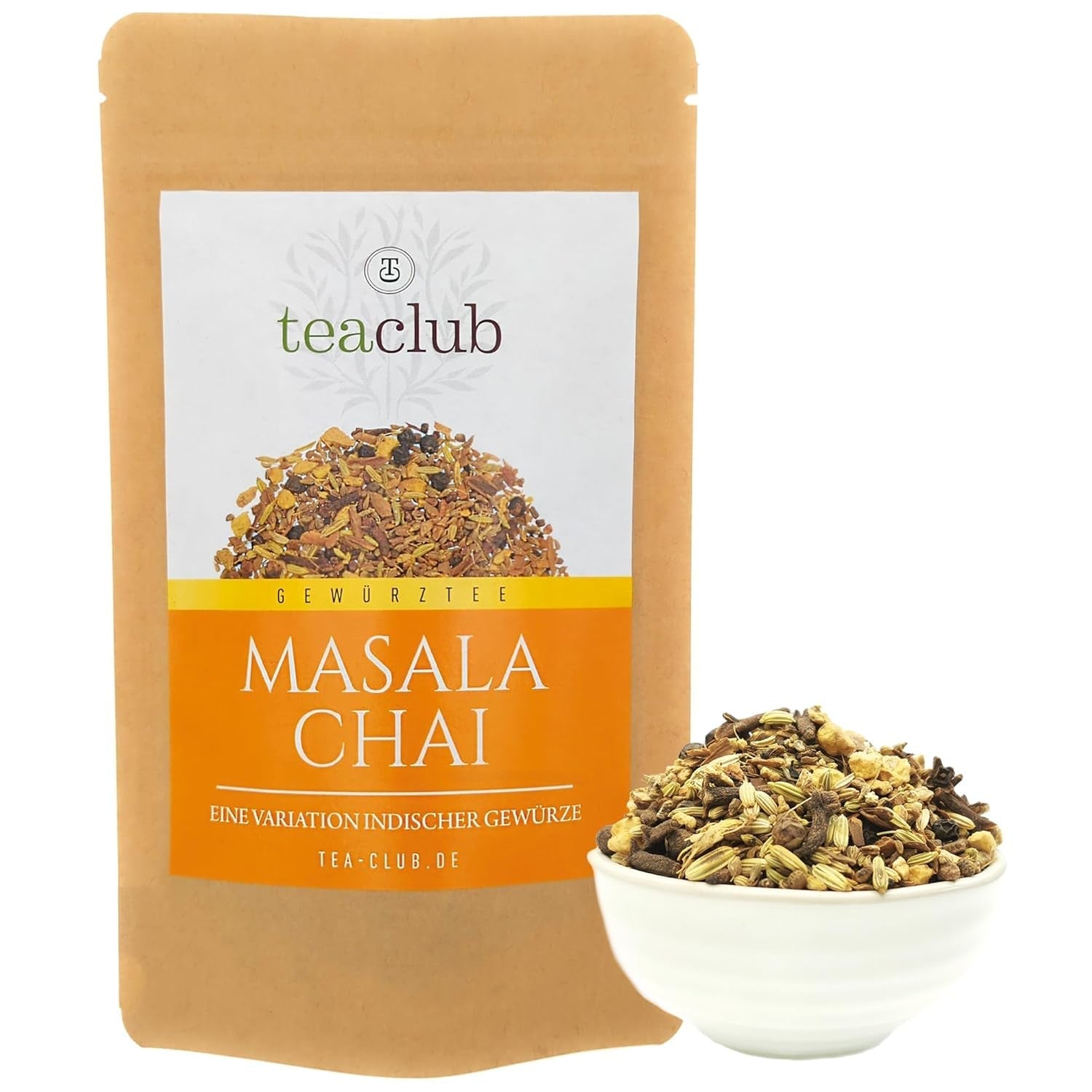 Masala Chai ceai amestec de condimente 100 g, condimente indiene pentru ceai chai sau chai latte, 100% natural, fără aromă, Teaclub Tea