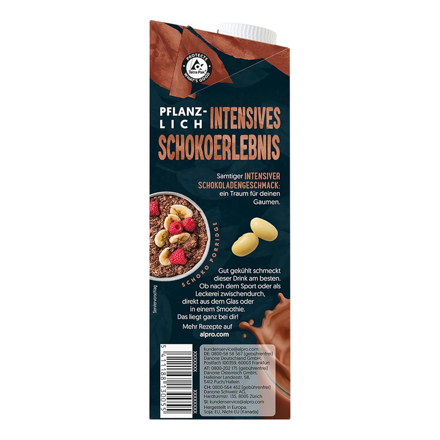 Alpro Proteindrink Chocolate Soy 8x1L - Rostlinný protein