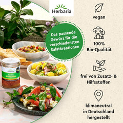 Herbaria Wilde Hilde bio 100g M-Dose-fertige Bio-Gewürzmischung - Saladgewürz für ausgefeilte Salade - mit erlesenen Ingredience - in nachhaltiger Aromaschutz-Dose