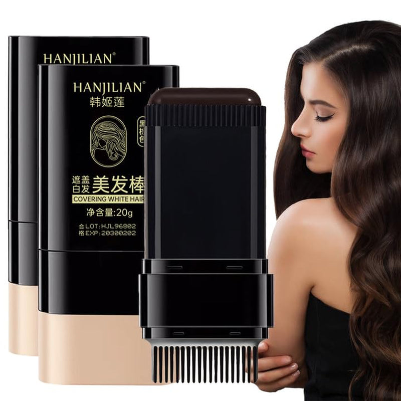 2 bucăți de pudră pentru linia părului maro închis, pudră pentru linia părului, concealer pentru linia părului, creioane pentru culoarea părului cu pieptene, instrument pentru acoperirea părului gri pentru femei și bărbați (40g, maro închis) Vopsea pentru par Naty Shop Titlu implicit