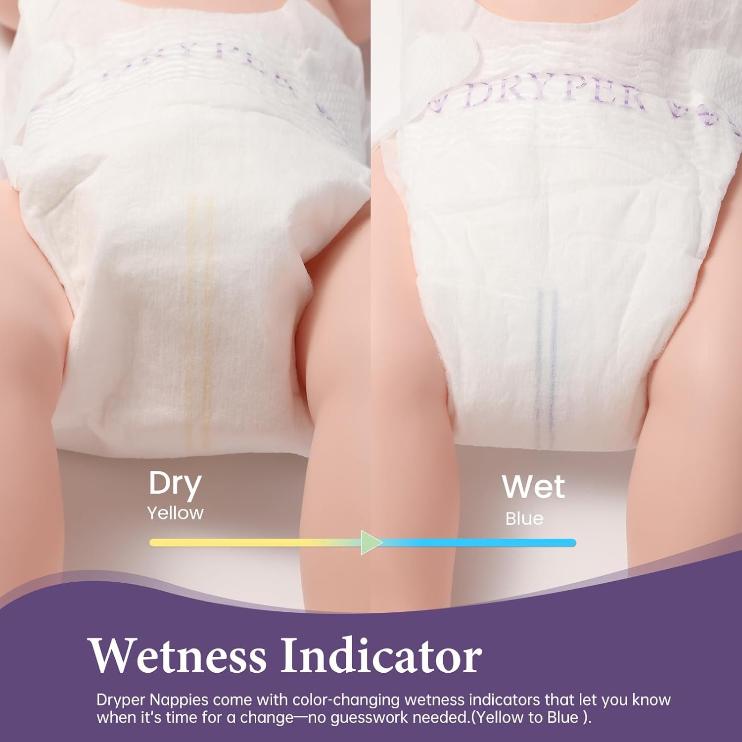 Ekologické plenky pro novorozence velikost 1 (3-5 kg) Ultra tenké měkké hypoalergenní pro citlivou pokožku 3D ochrana proti prosakování Prémiový indikátor vlhkosti při denním a nočním nošení 180