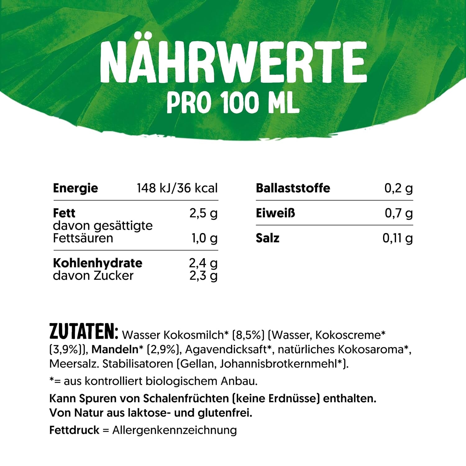 Alpro Bio Kokos-Mandeldrink – 8 x 1 l