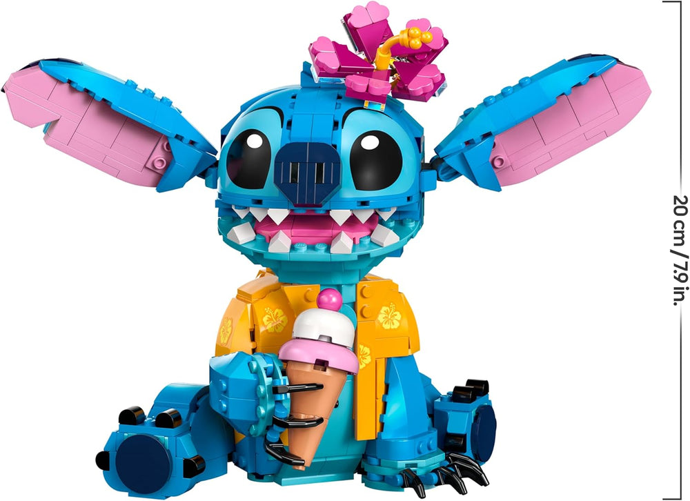 LEGO | Disney Stitch Spielzeug - Figur zum Spielen und Sammeln mit Einer Eistüte und Einer decorativeen Blume - Geschenk für Mädchen, Jungen und Lilo & Stitch Filmfans ab 9 Jahren - 43249