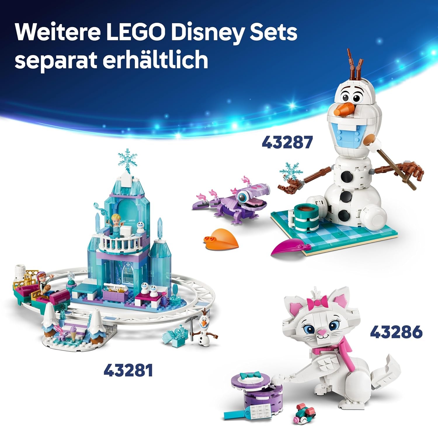 LEGO ǀ Disney Princezna Arielles Kouzelný mini hrad - Spielzeug Schloss aus Die kleine Meerjungfrau mit Einer Micro Puppe, Tierfiguren Sebastian & Fabius - Geschenk für Mädchen ab 5 Jahren - 43285