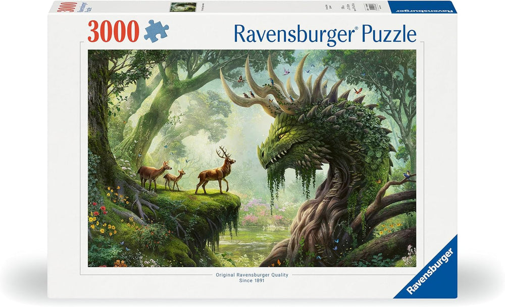 Ravensburger Puzzle 12000808 - Dragonul pădurii se trezește - puzzle jigsaw de 3000 de piese pentru adulți cu vârsta de peste 14 ani Puzzle Naty Shop