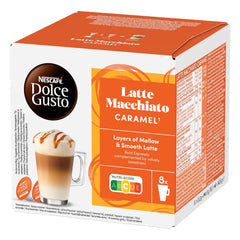 NESCAFÉ DOLCE GUSTO Latte Macchiato Caramel Kaffeekapseln 3er Pack (3 x 16 Kapseln)