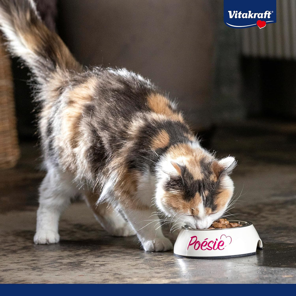 Vitakraft Poésie Délice, hrană umedă pentru pisici, hrană pentru pisici în sos, cu curcan, pachet vrac, fără zahăr adăugat sau cereale (23 x 85g)