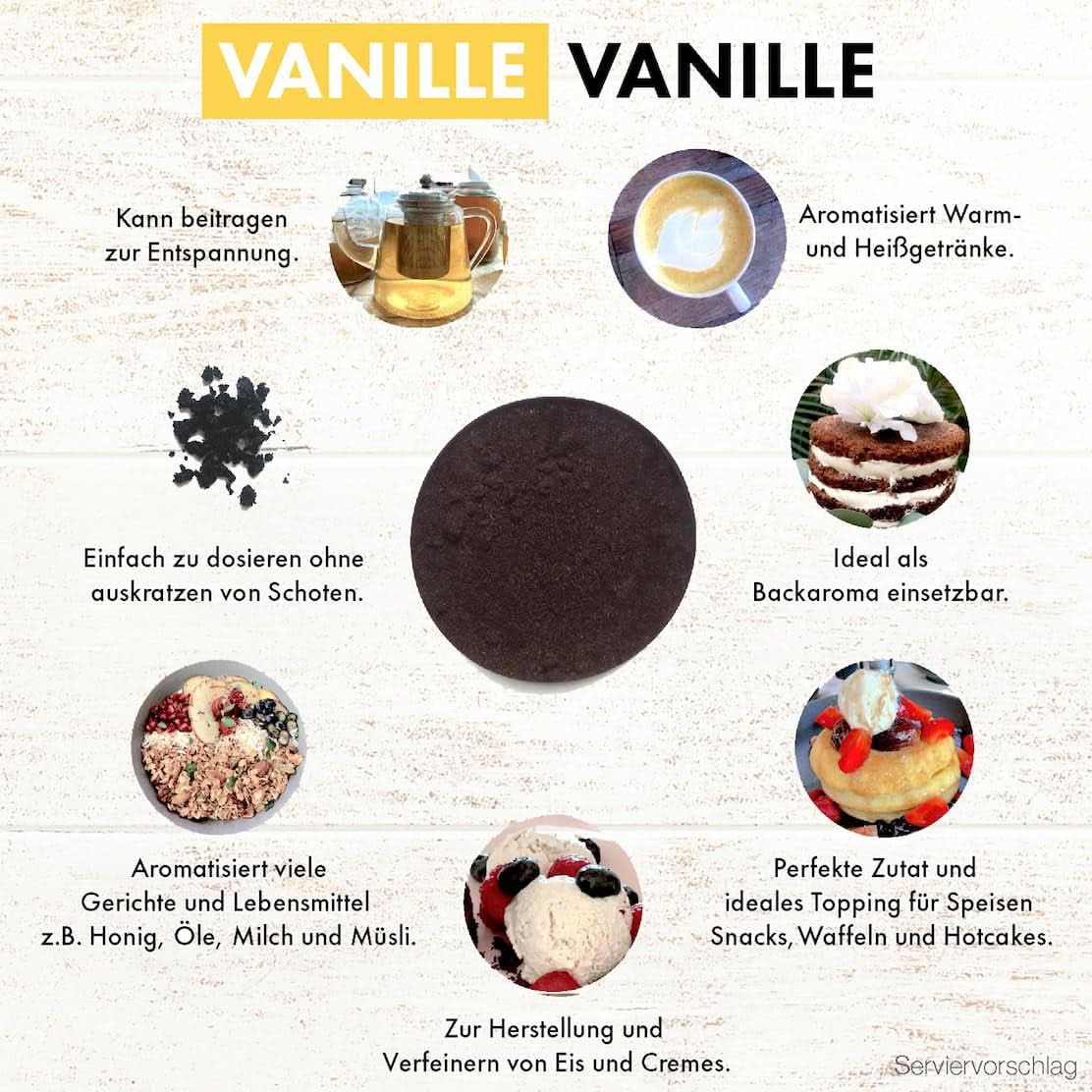 Prémiový vanilkový prášek z pravých vanilkových bobů, přírodní, bez cukru, bez přísad, Fairtrade, vegan (40G bez obalu) z Vanilla Campaign® Flavors Naty Shop