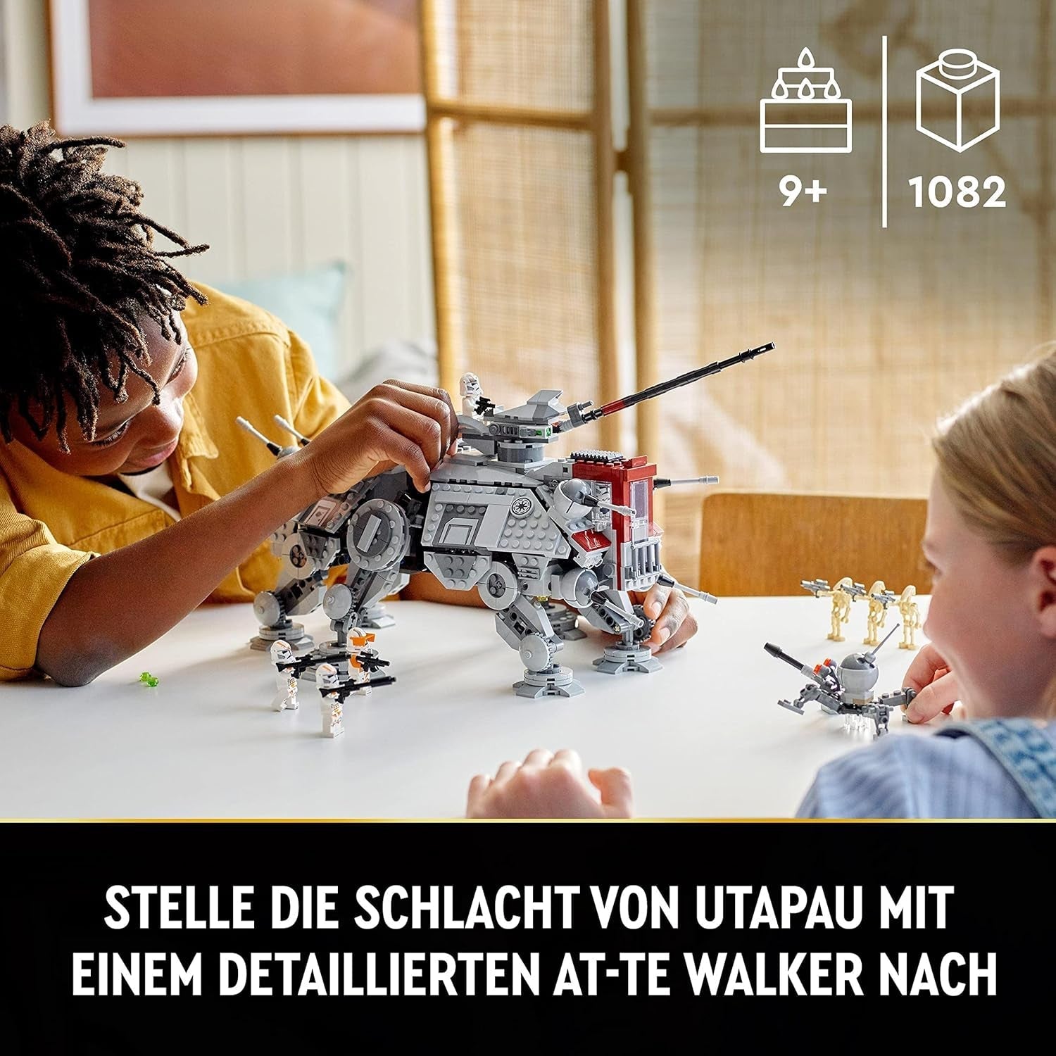Sada minifigurek mobilního modelu hračky LEGO Star Wars At-Te Walker včetně 3 klonových vojáků, bitevních droidů a trpasličího pavoučího droida 75337 Stavebnice Besuche den LEGO-Store