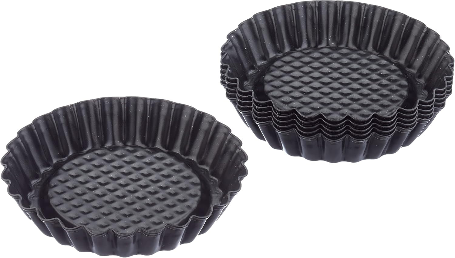 ORIGINÁL KAISER Classic plus Obstbodenform 28 Cm, 28,4 X 28,4 X 3,5 cm & Classic Mini Torteletts 6 Stück, Tartelette Förmchen 10 Cm, Tarteform Klein, Tortelettförmchen Antihaftbeschichte Formy a plechy na pečení Naty Shop