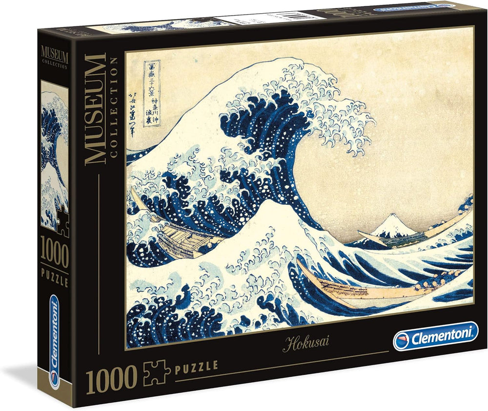 Clementoni 39378 Hokusai - Marele val - Puzzle 1000 piese, Colecție muzeu, Joc de îndemânare pentru întreaga familie, Joc de întindere colorat, Puzzle pentru adulți de la 14 ani Puzzle Naty Shop Titlu implicit