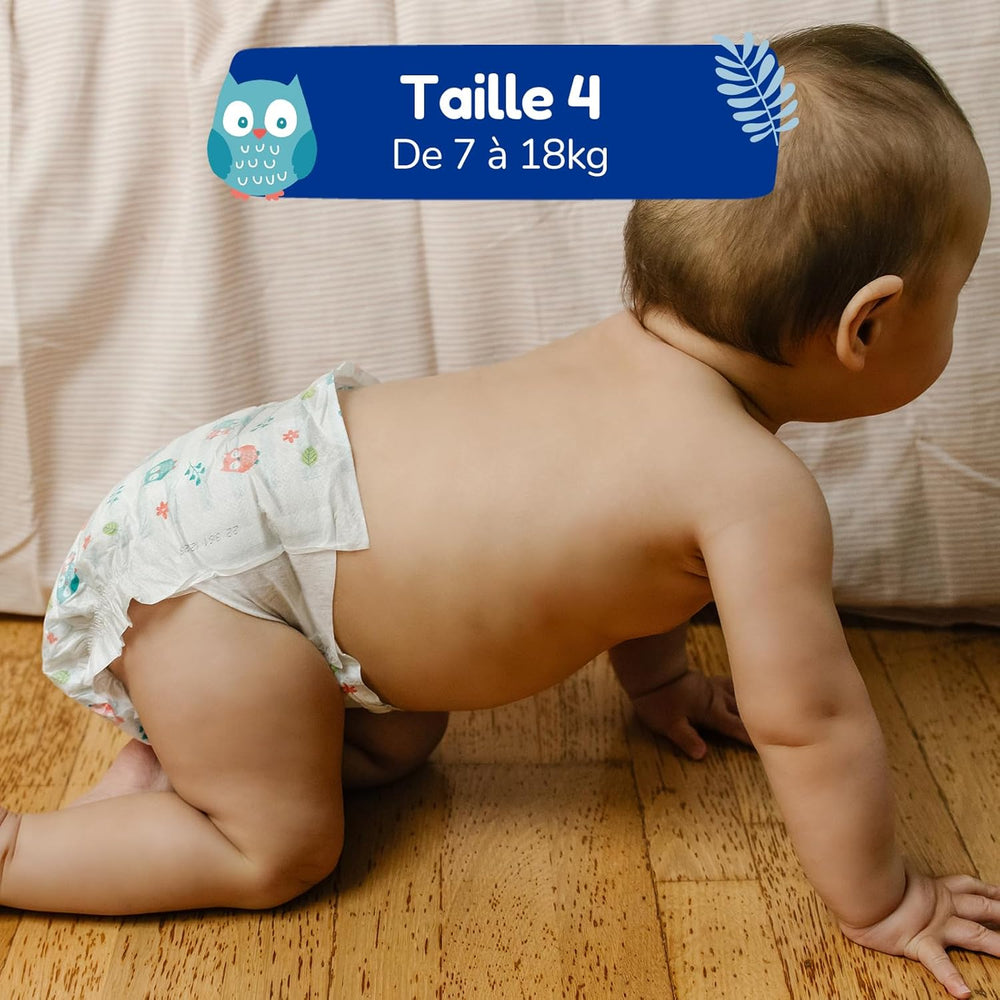 - Velikost plenky 4 (7 – 18 kg) – pro citlivou pokožku – přírodní a velmi savá – nepropustná 12 hodin – ohne unerwünschte Inhaltsstoffe – vyrobeno ve Francii – 132 plen