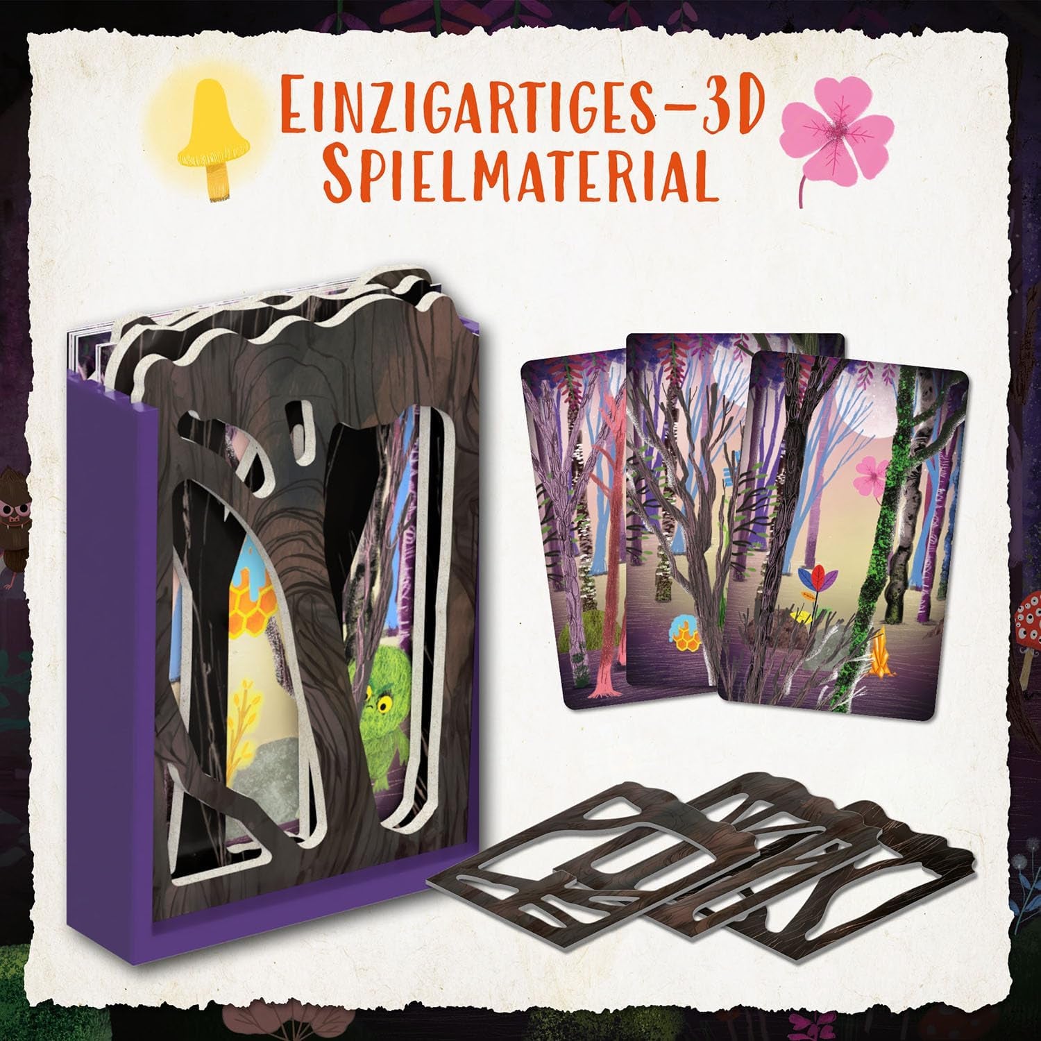 Kosmos 685027 Forest of Shadows, Kooperativní hra pro děti od 2 do 4 let, od 7 let, Stolní hra pro děti, S vynikajícím 3D materiálem, V 18 kapitolách s přibližně 15 minutami herního času