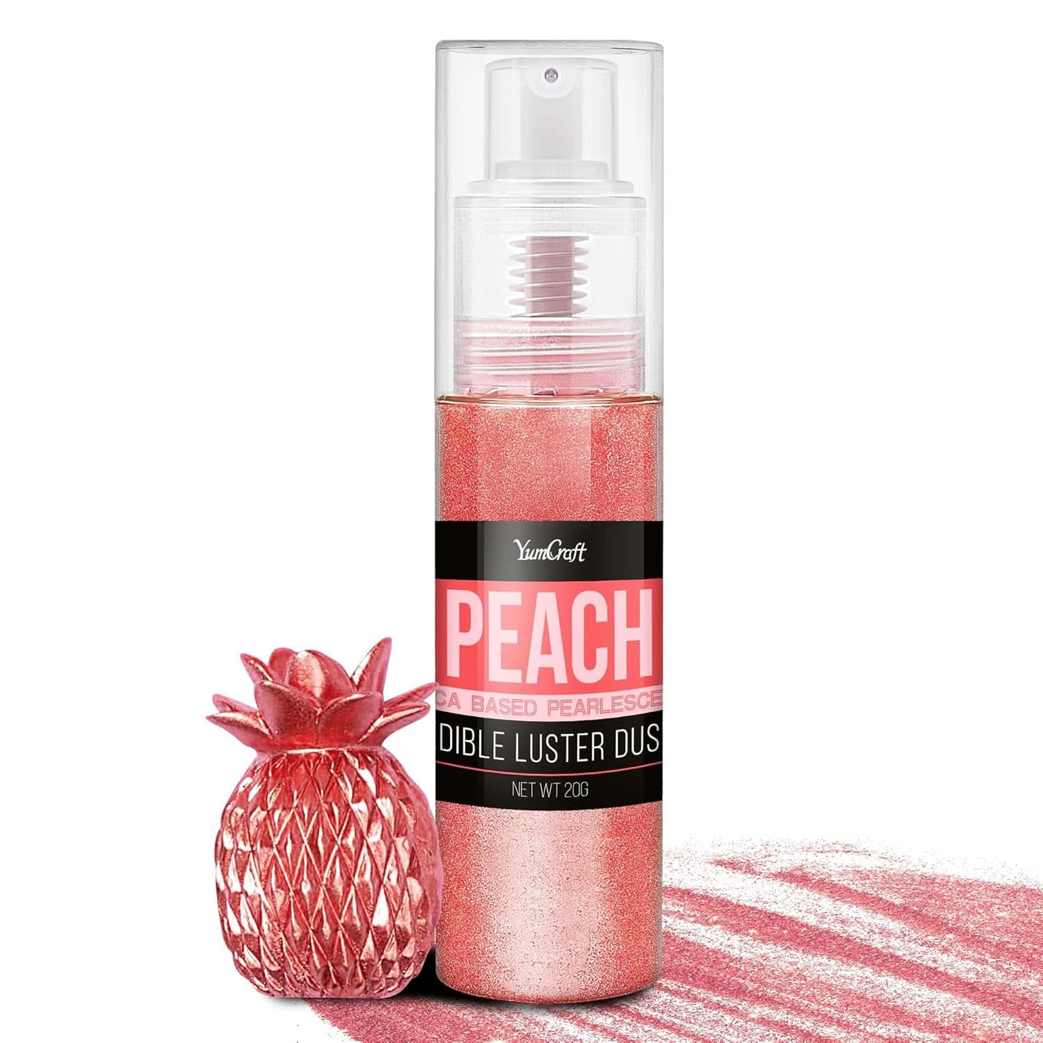 Jedlé třpytky ve spreji, 20 gramů Naty Shop Peach red