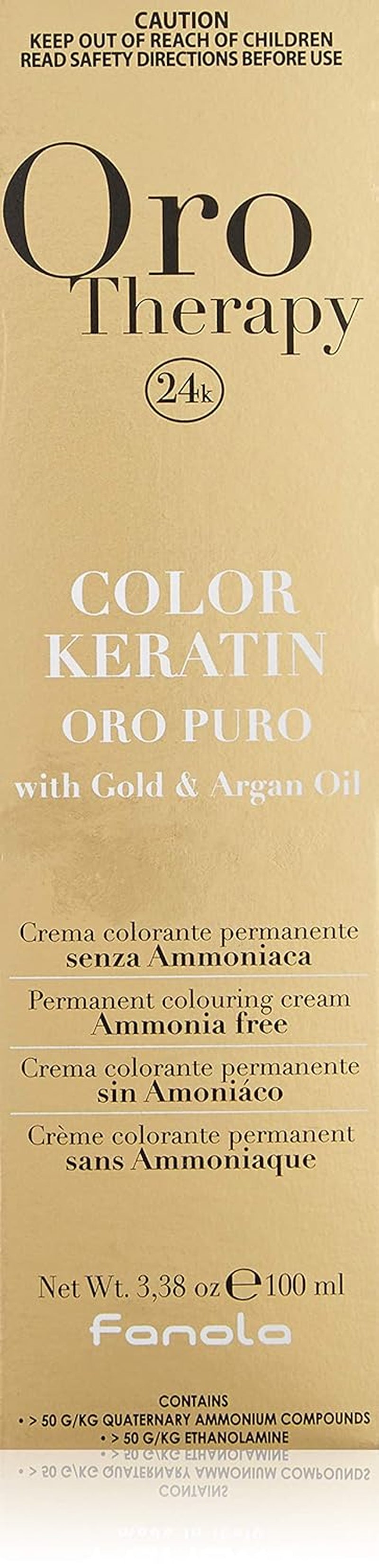 Fanola Oro Therapy Color Keratin 5.0 100ml Vopsea pentru par Naty Shop 5 Maro deschis