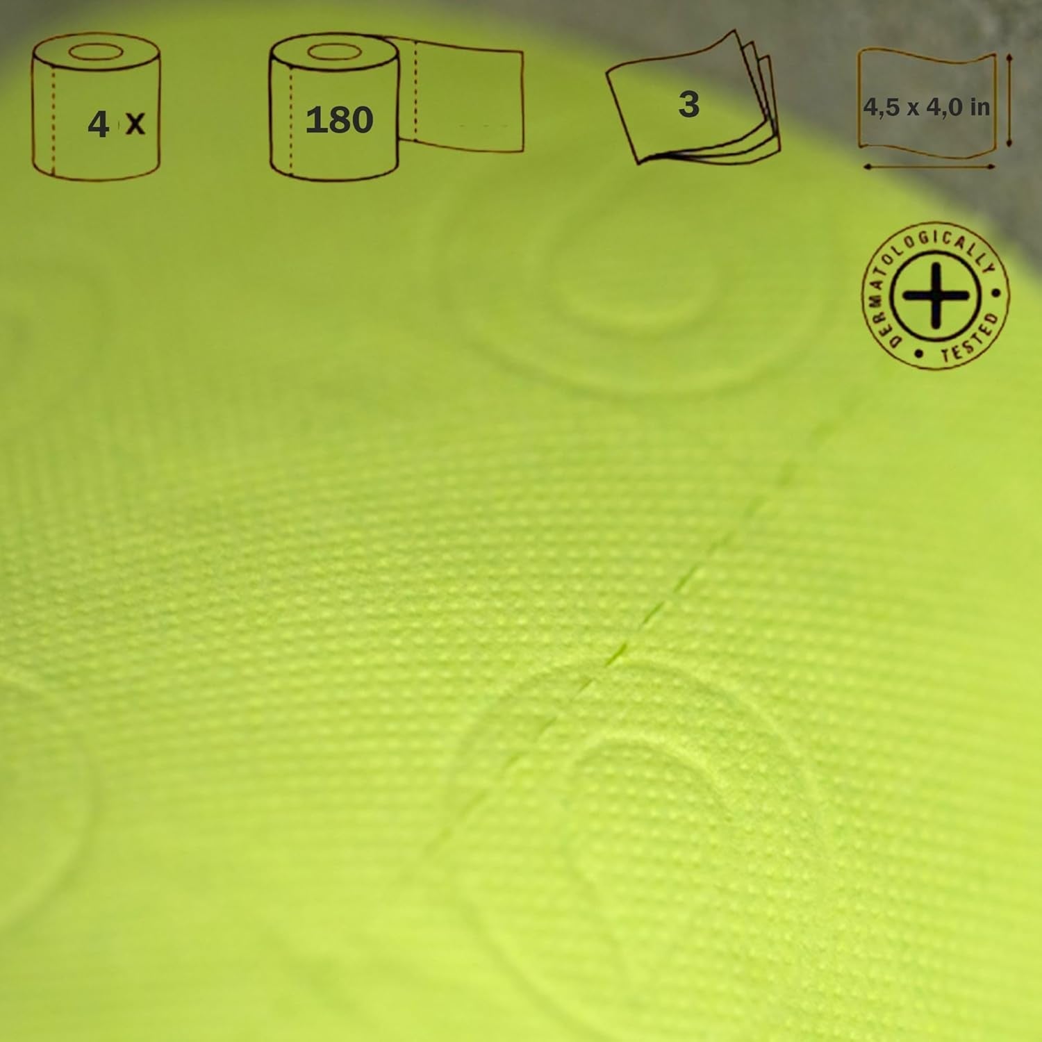 Hârtie igienică Renova, verde, 4 role