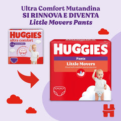 Huggies Ultra Comfort, kalhotkové plenky, velikost 5 (12-17 kg), balení 68 kalhotkových plen