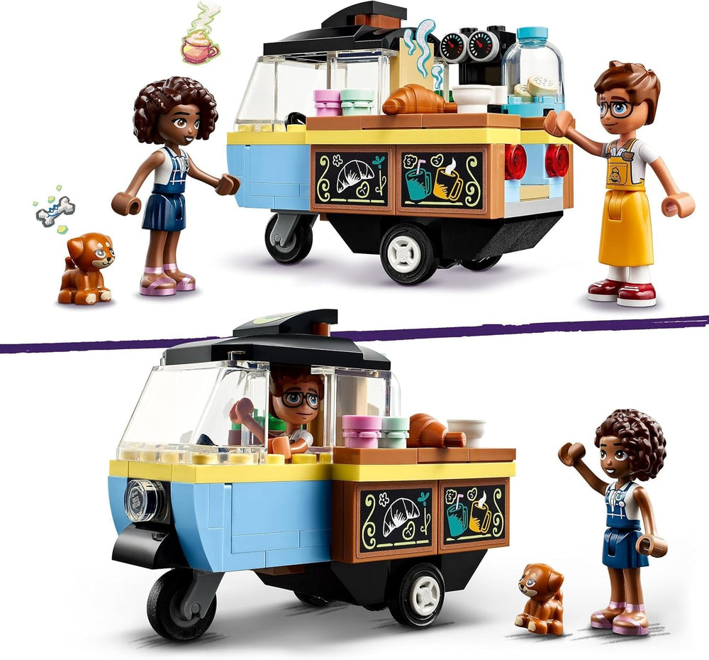 LEGO Friends Rolling Café Malá hračka na pečení pro děti, dárek pro dívky a chlapce 6 let, vzdělávací hračka s Aliyou, Julesem a psem Airou 42606 Stavebnice Beuche den LEGO-Store