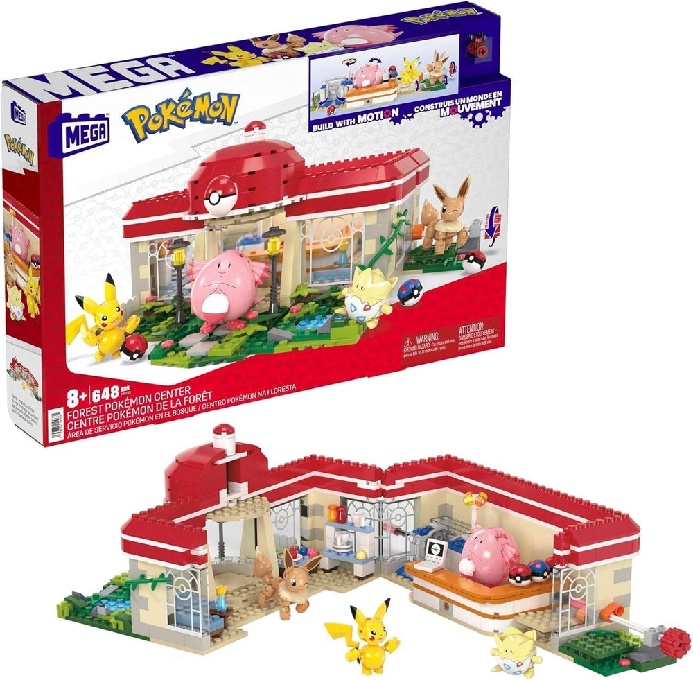 Stavebnice MEGA akční figurky Pokémon, 1101dílná tréninková aréna, bojová hra a 5 pohyblivých figurek pro děti, akční figurky HWR82 Stavebnice Naty Shop
