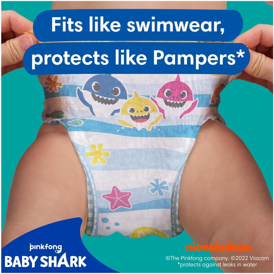 Pampers (stará verze), Splashers Jednorázové koupací šortky – Velikost 5/6 (14 kg+) – Krabice 8 balení po 10