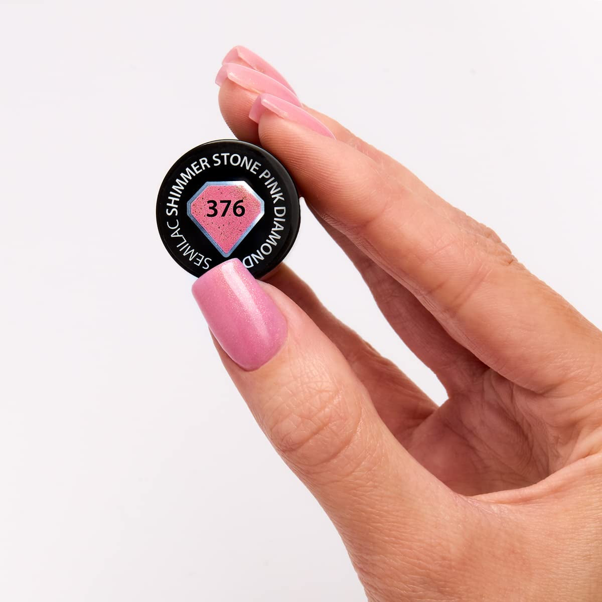 Oja UV Semilac Hybrid 376 Shimmer Stone Pink Diamond 7ml