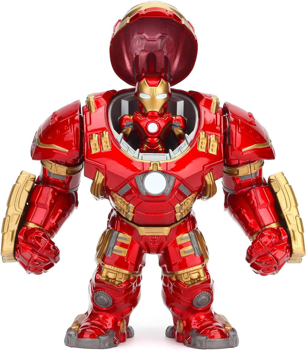 Figurka Jada Toys Marvel Hulkbuster & Ironman, Otevřená a zavřená helma, Sběratelské figurky, Sada, Odlitek, Červená, Velikost: 6" Hulkbuster & 2" Ironman Akční figurky Naty Shop