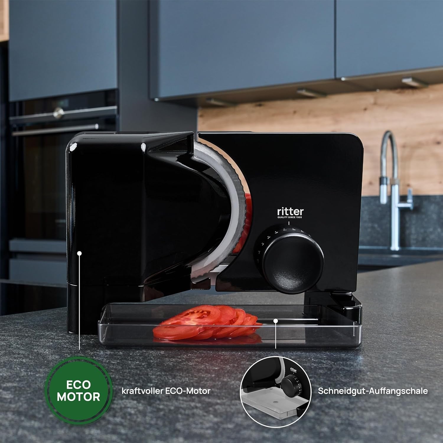 Ritter E 16 Duo plus Multifunkční elektrický stroj na krájení a řezání kovu s ekologickým motorem, vyrobený v Německu Drtiče a kráječe Naty Shop