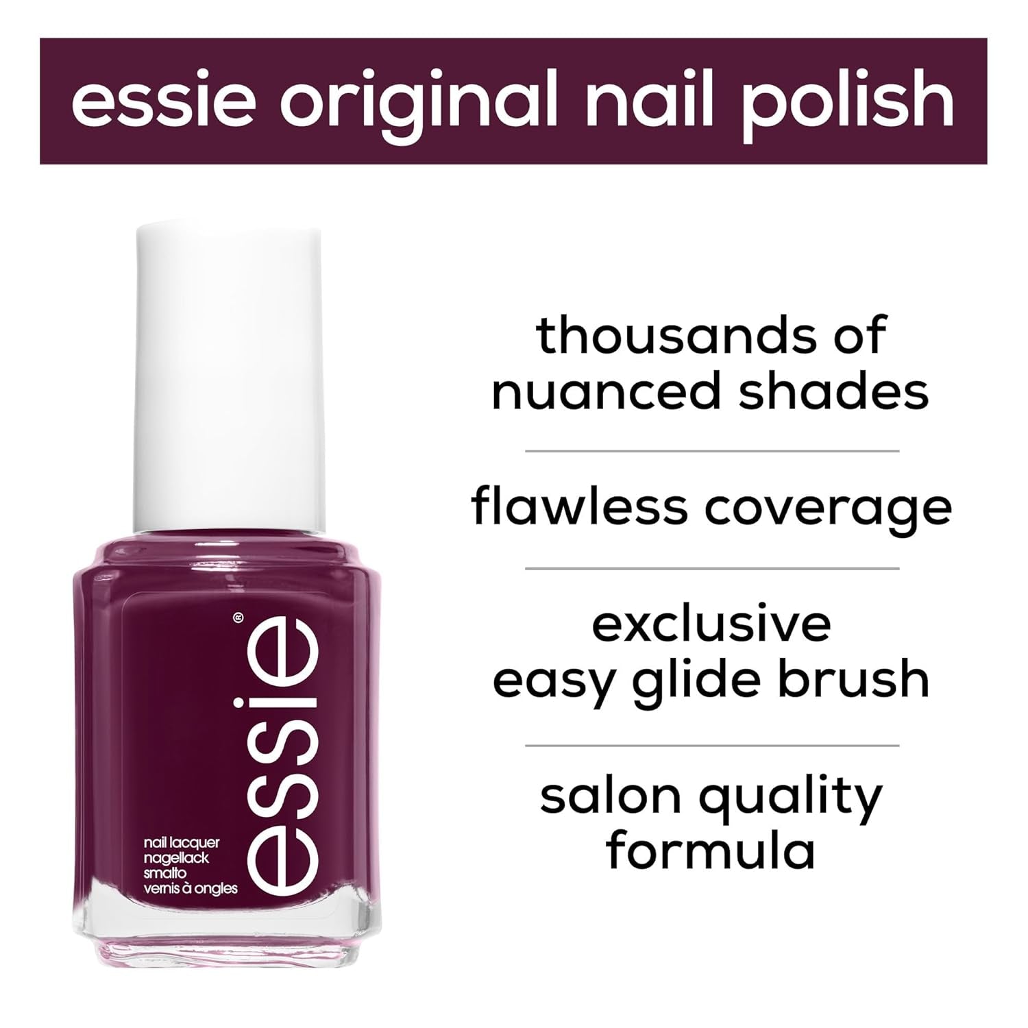 Essie lak na nehty pro intenzivně barvené nehty, no. 44 Bahama Mama, fialová, 13,5 ml