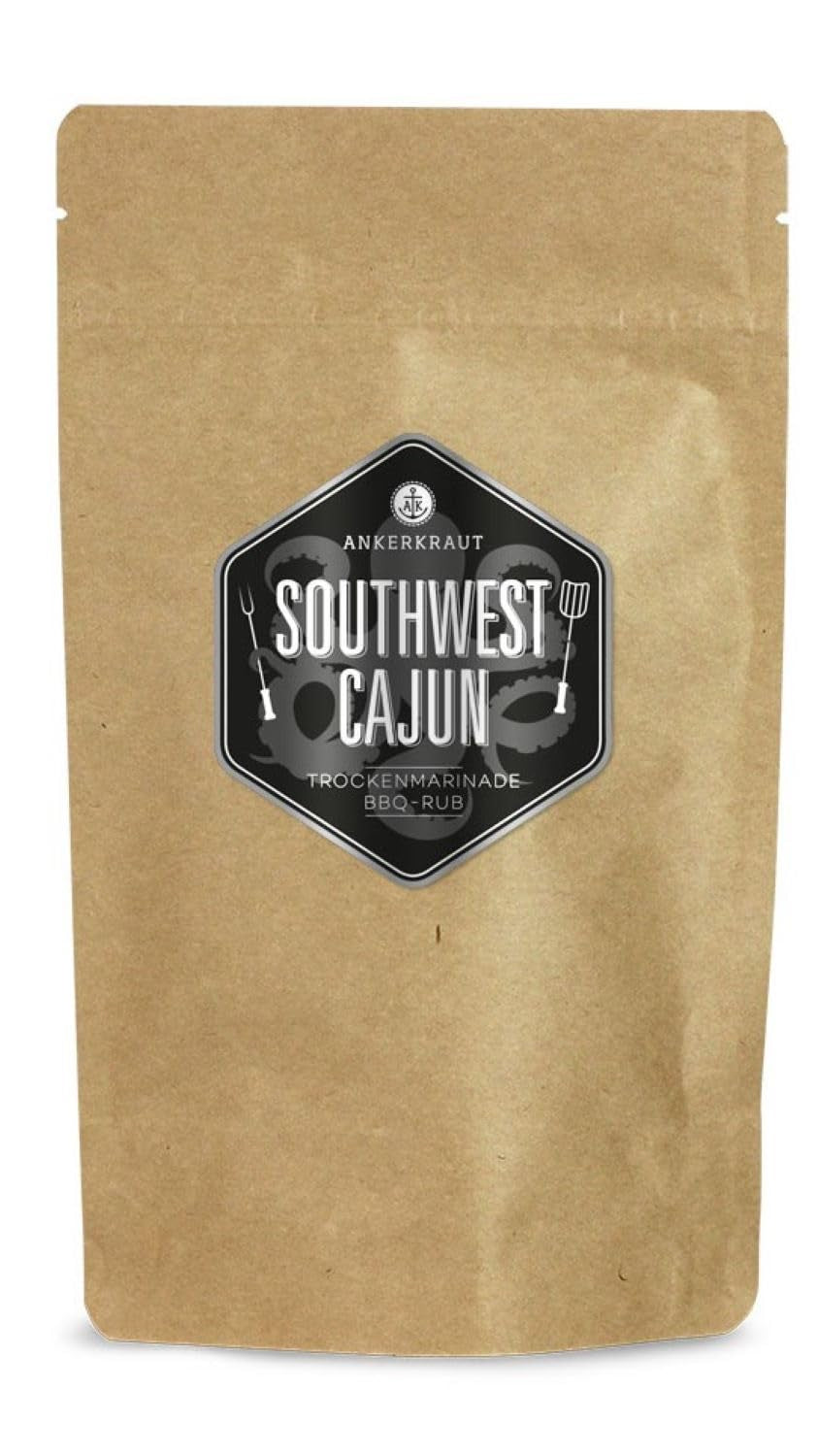 Ankerkraut Southwest Cajun, BBQ Rub Gewürzmischung zum Zubereiten von Gumbos und Jambalaya Gerichten, 170 g in Streuer