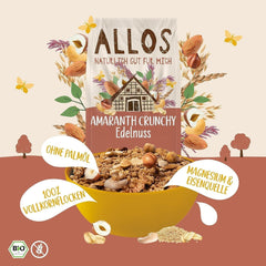 ALLOS Amaranth Crunchy Nobleuss | Muesli organic Nut Ovăz Cereale pentru micul Cereale Naty Shop