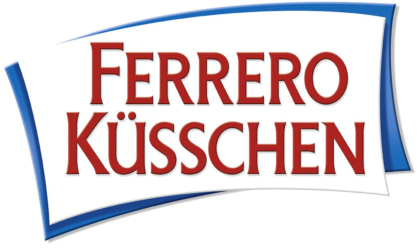 Ferrero Küsschen White Crispy - Valentýnský dárek pro něj a pro ni - Křupavé pražené lískové oříšky ve světlém krému s křupavými lupínky, pokryté bílou čokoládou, 1 balení 20 kusů jednotlivých pralinek