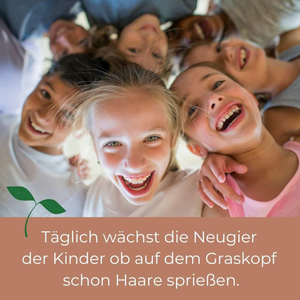 Bada Bing Graskopf 4er Set vč. Wasserbehälter Waldtiere DIY Tiere – Rasenkopf Tierkopf mit Rasensamen – Experiment für Kinder – Spaß mit Lerneffekt – Geschenk Mitbringsel Kindergeburtstag Mitgebsel