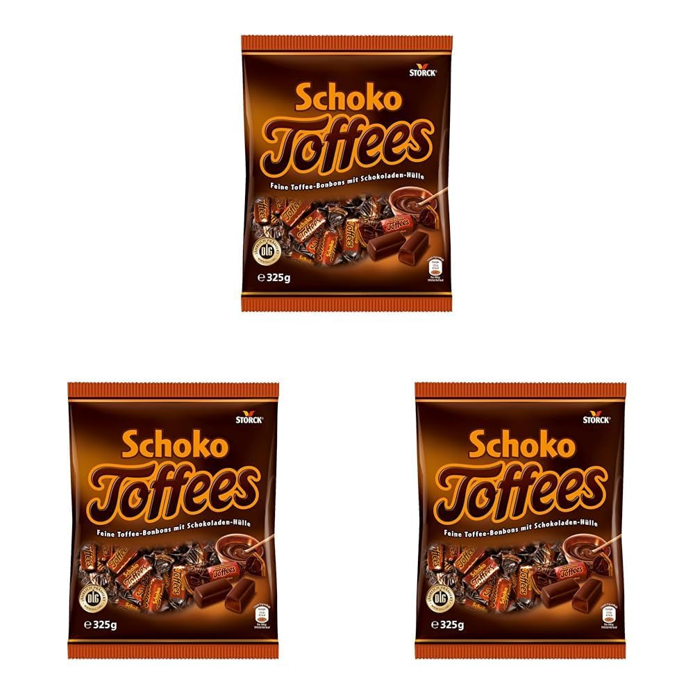 Čokoládové karamely - 3 x 325g - Čokoládové karamely s hořkou čokoládovou polevou (30%)