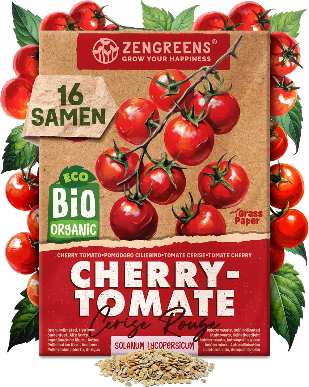 Bio semínka rajčat v sadě 10 - 10 semínek rajčat pro snadné pěstování na zahradě, balkóně nebo vyvýšeném záhonu - Semena rostlin - Sazenice